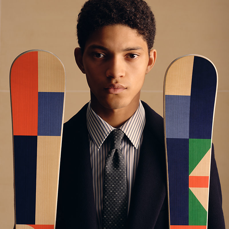 H Speed tie - Grey | Hermès USA